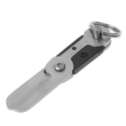 Outdoor Survival Mini Spring Scissor Pocket Tool, Key Chain, Stainless Steel