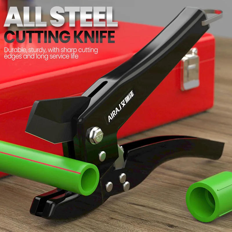 Description Picture 4 of itemAIRAJ Pipe Cutter 32-42MM Pipe Scissors SK5 Material Ratchet PVC/PU/PP/PE Hose Pipe Cutter Scissors Hand Tools Repair Tools