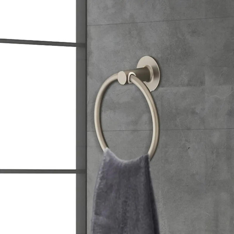 Description Picture 4 of itemBathroom Towel Holder Space Aluminum Wall Mount No Punching Easy Installation Round Towel Ring For Bathroom Kitchen