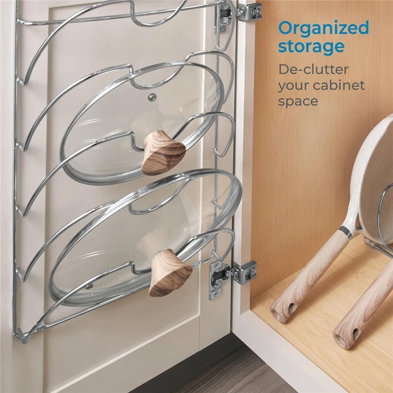 Description Picture 5 of itemKitchen Organizer Rack Wall Hanging Pot Cover Five-Layer Lid  Metal Rust-Free Multifunctional Storage