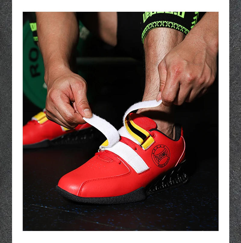 Description Picture 5 of itemMen's Weightlifting Shoes Size 36-45 Women Squat Deadlift Shoes Gift Elastic Band Gym Training Bodybuild