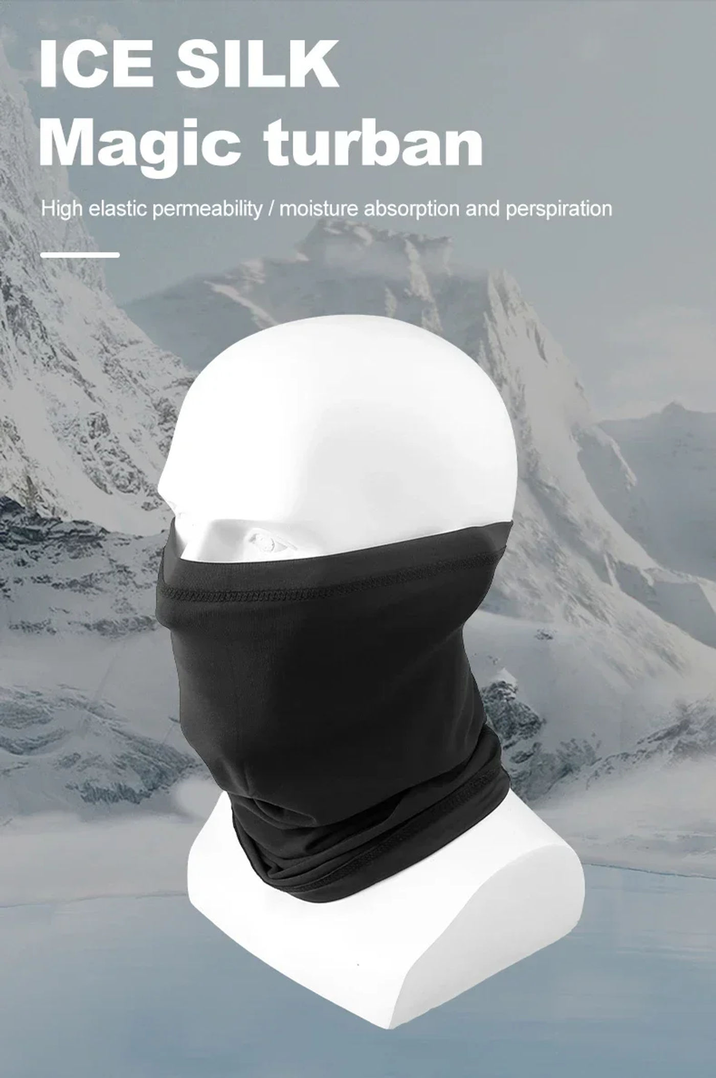 Description Picture 2 of itemCycling mask Bicycle windproof and dustproof mask Sports mask Sweat-absorbing face scarf Breathable scarf Summer cool turban