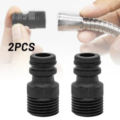 2PC 1/2" Threaded Tap Adaptor Garden Water Hose Quick Pipe Connector Fitting Nipple Connector Garden Irrigation System Parts