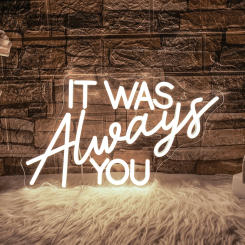 It Was Always You Neon Signs Wedding LED Lights For Wall Decor USB Art Room Decoration Powered Romantic Neon Light Up Sign Lamp
