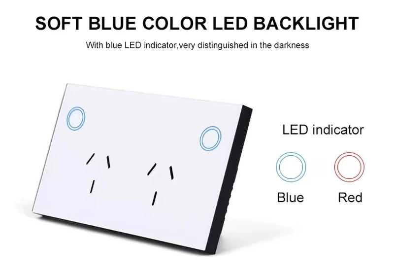 Description Picture 3 of itemWIFI Tuya Smart Wall Socket SAA AU Electrical Plug Outlet 10A Power Touch Switch Wireless Remote Contorl by Alexa Google Home