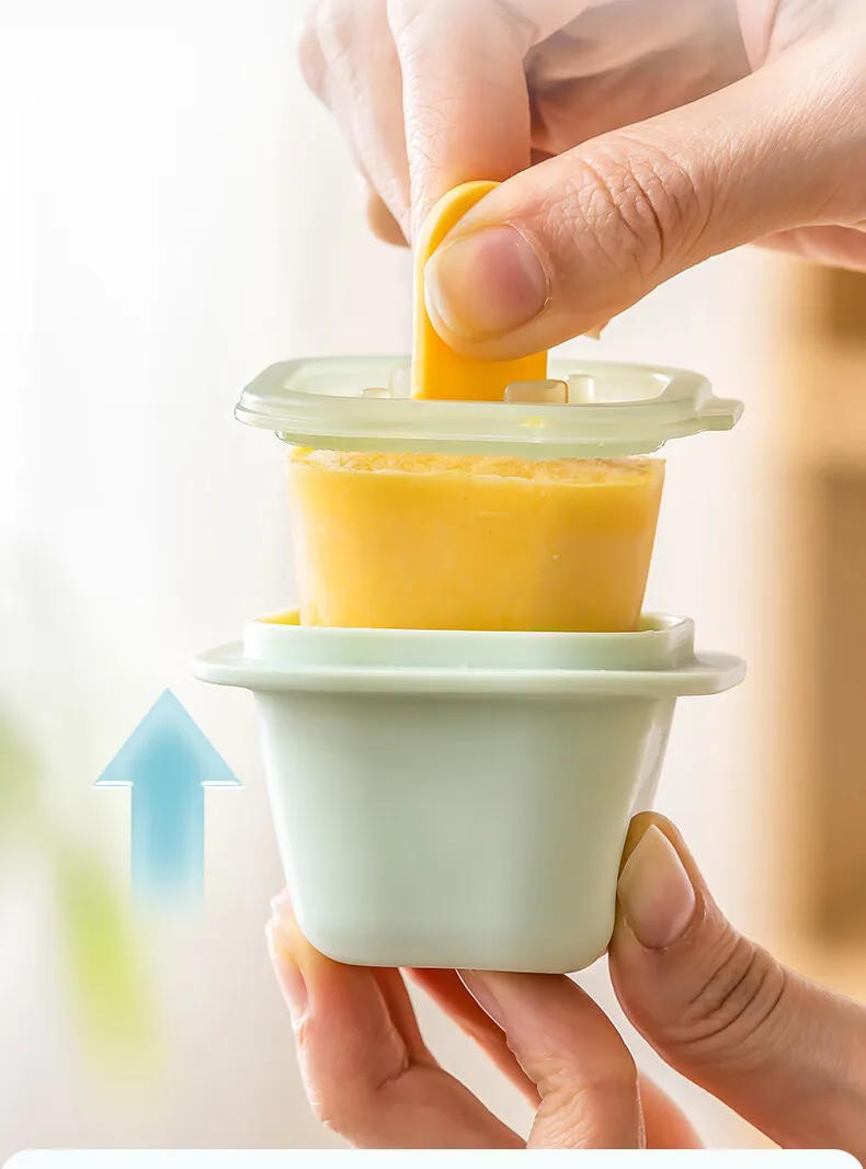 Description Picture 3 of itemSquare Ice Cube Molds Food Grade Silicone Ice Cream Mould Tray with Popsicle Stick DIY Jelly Pudding Summer Ice Ball Maker Tools