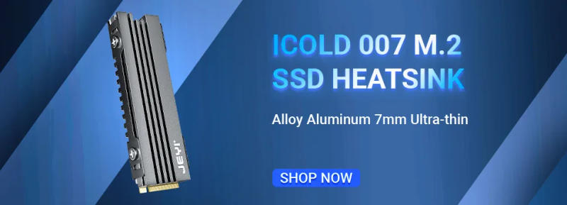 Description Picture 4 of itemJEYI VolleyStar PCIE To NVMe Adapter With Aluminum Alloy Heatsink, M.2 RGB PCIe 4.0 Card With 1/2U Low Standard Profile Bracket