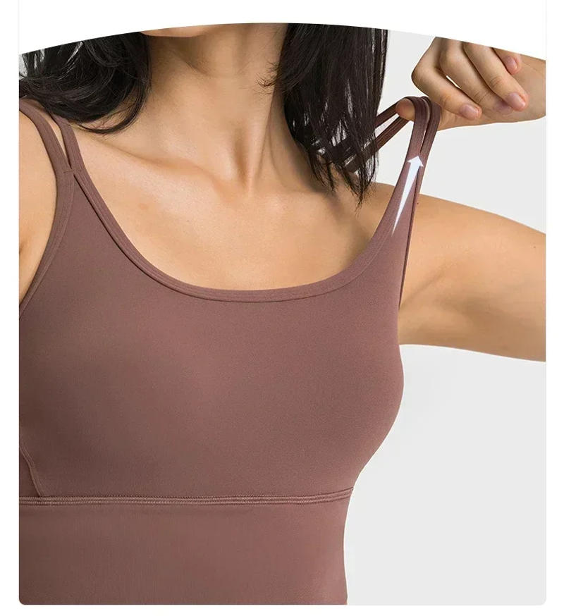 Description Picture 4 of itemLemon Women Yoga Sports Bra Gym Tank Top Outdoor Jogging Fitness Underwear Tube Top Sportswear Two-shoulder Strap Vest Clothing