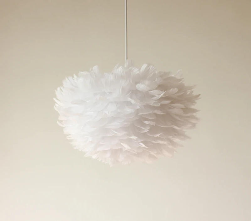 Description Picture 6 of itemFeather Chandelier Nordic Modern Living Bedroom Ceiling Lighting Warm Dining Room Lamp Clothing Cafe Coffee Shop