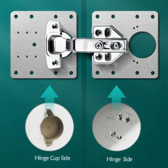 8pcs cabinet hinge stainless steel flat fixed bracket with screws, perforated hinge repair bracket wooden furniture