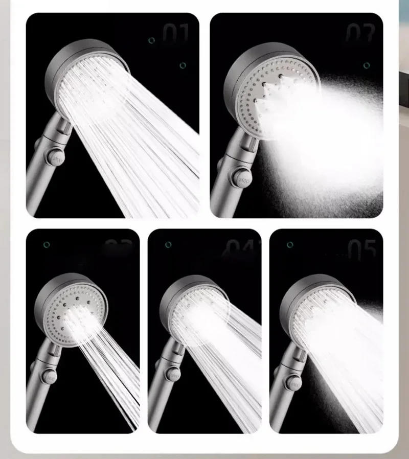 Description Picture 4 of itemBathroom Shower Faucet Brass Waterfall Tub Spout Triple Bathtub Faucet Wall Mount Hot Cold Mixer Valve Nozzle Shower Set System