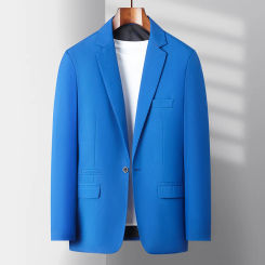2024 New business suit jacket spring and summer one button slim fit fashion trend handsome single west  blazer mujer  M-4XL