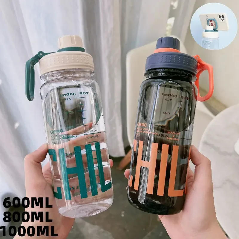 Description Picture 4 of item0.8L/1L Large Capacity Water Bottle Gym Fitness Drinking Bottle Outdoor Camping Climbing Hiking Sports Shaker Cup Fashion Kettle