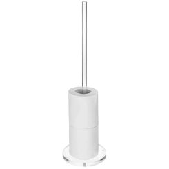 Freestanding Toilet Paper Holder Acrylic Toilet Tissue Roll Stand Vertical Space Saving for Toilet Spare Rolls Storage