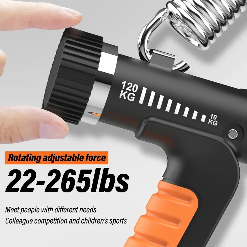 Description Picture 6 of itemSmart Counting Hand Grip Set 10-120KG Adjustment Exercise Power Strengthening Pliers Spring Finger Pinch Wrist Expander Training