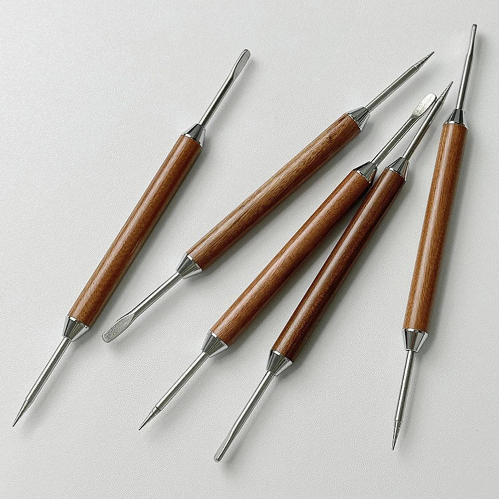Description Picture 6 of itemCoffee Latte Art Stainless Steel Carving Needle Solid Wood Latte Coffee Crochet Needle Fancy Coffee Latte Art Pen barista Tool
