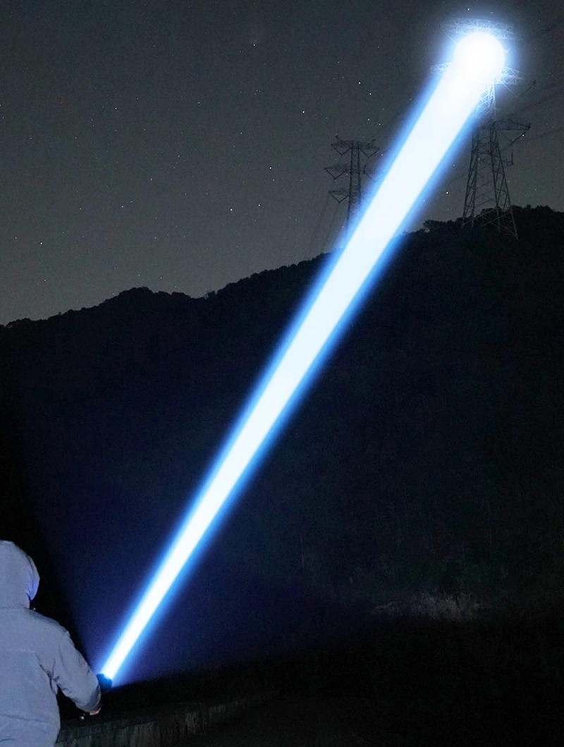 Description Picture 4 of itemSuper High Power Led Rechargeable Flashlight 10000mAh Powerful Strong Light LED Hand Torch Lamp COB Light Long Lasting Lantern