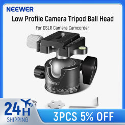 NEEWER Low Profile Camera Tripod Ball Head, 36mm Metal Panorama Ball Head Compatible with Arca 1/4” Quick Release Plate