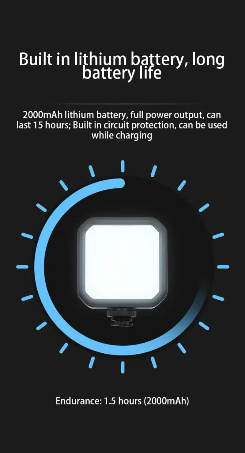 Description Picture 5 of itemLED Fill Light Cell Phone Tripod Kit With Mic Mobile Phone Live Streaming Handheld Mini Portable Photography Live Fill Light