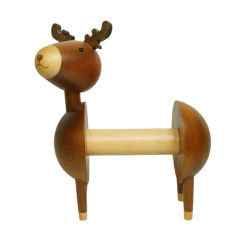 Cartoon Paper Towel Rack Solid Wood Paper Holder Bathroom Compact Size Convenient And Practical Easy Installation