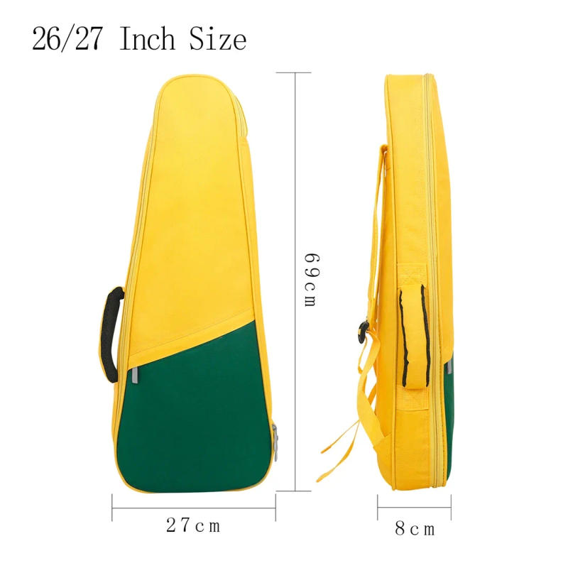 Description Picture 4 of item23/24/26/27 inch Ukulele Hawaiian Guitar Bag Rainbow Series Cotton Waterproof Bag Oxford Cloth with Cotton Ukulele Accessories