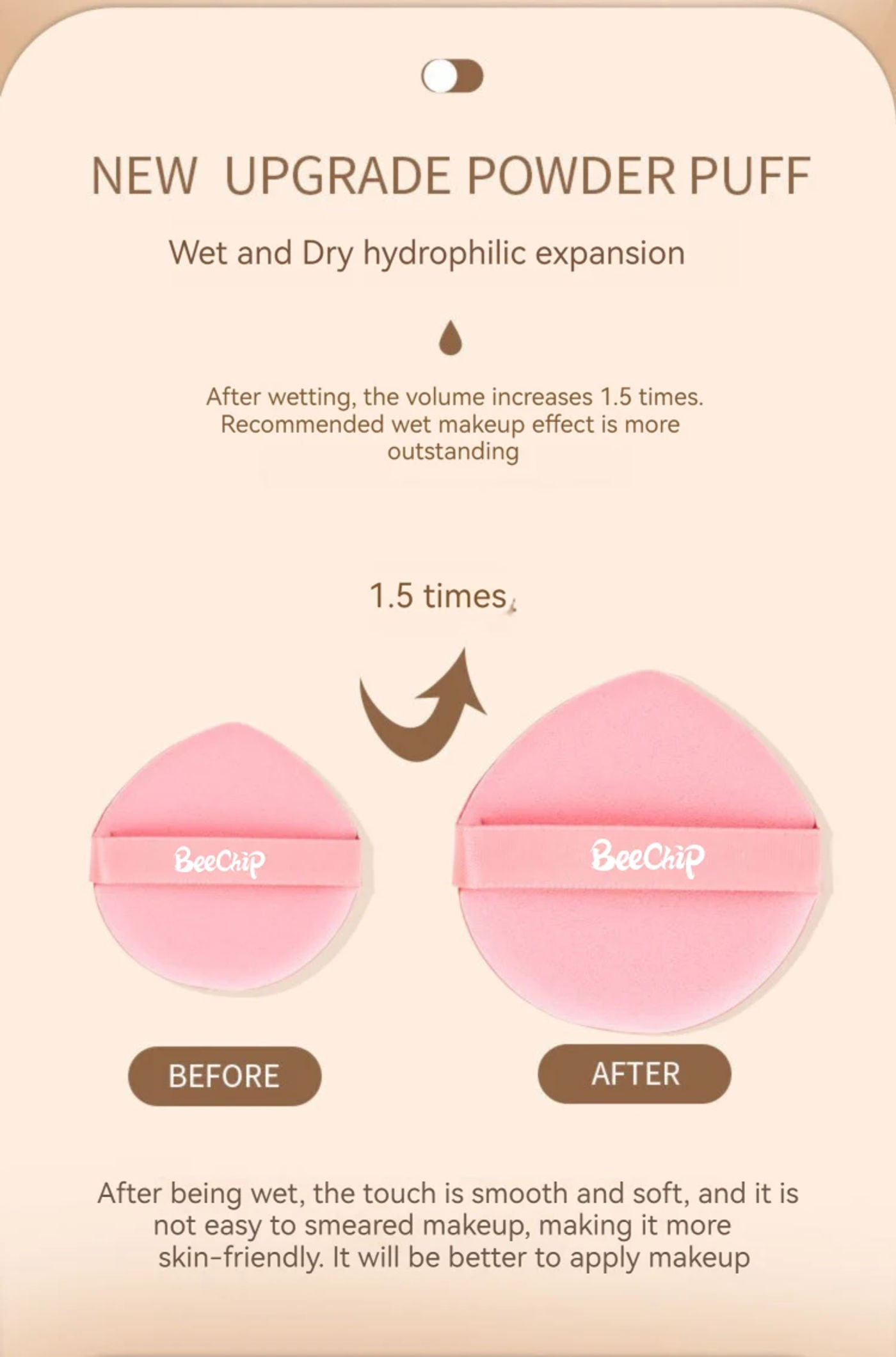 Description Picture 5 of item7PCS Powder Puff Prevents Bacteria Buildup Powder Puff Storage Box Evenly Applies Makeup Create A Flawless Makeup Look