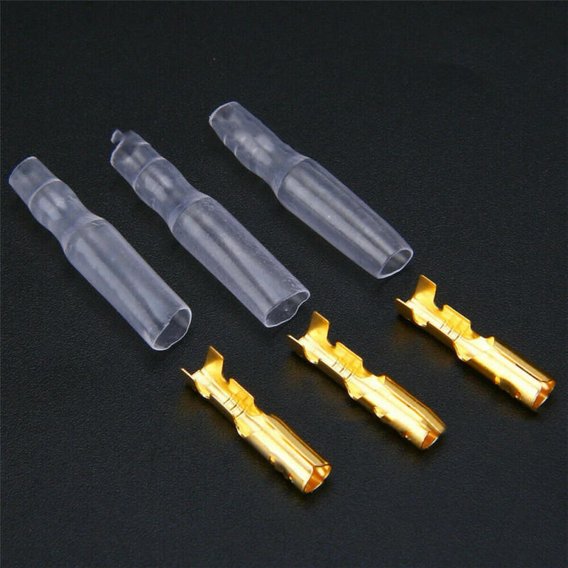 Description Picture 5 of itemAccessories Connector 3.9mm Male & 4.0mm Female Kit 50 Set Male&Female Auto Motorcycle Terminal Brass Transparent