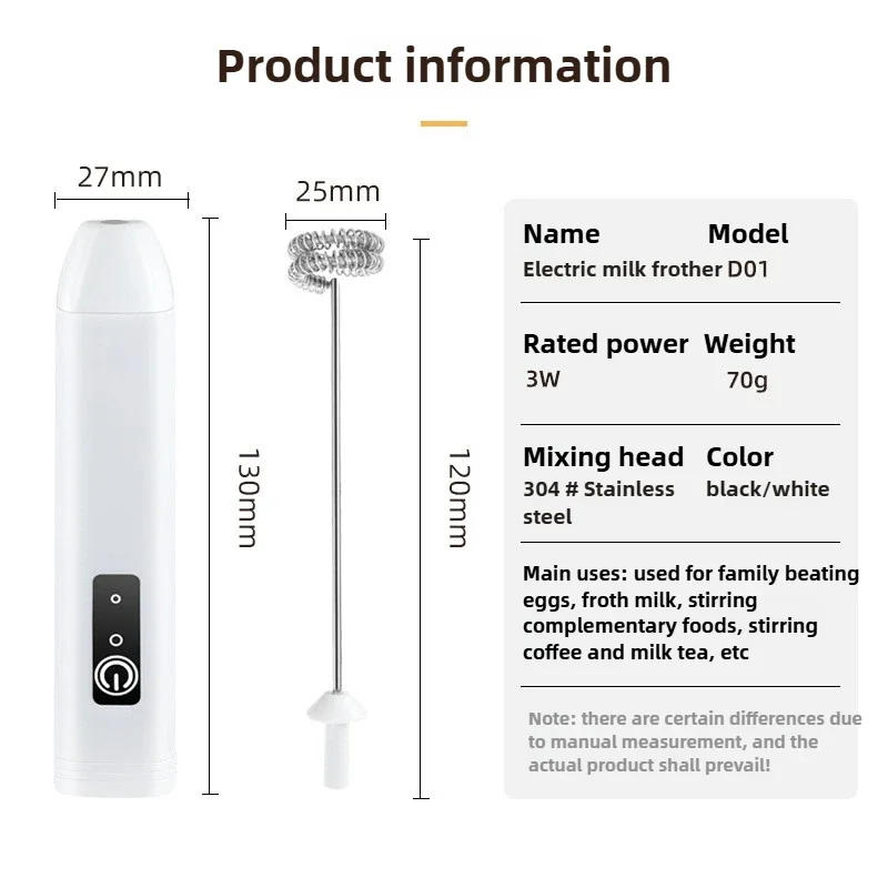 Description Picture 2 of itemElectric Coffee Milk Frother Handheld Egg Beater Foamer Coffee Maker Electric Blender Mixer Mini Portable Blender Kitchen Tool