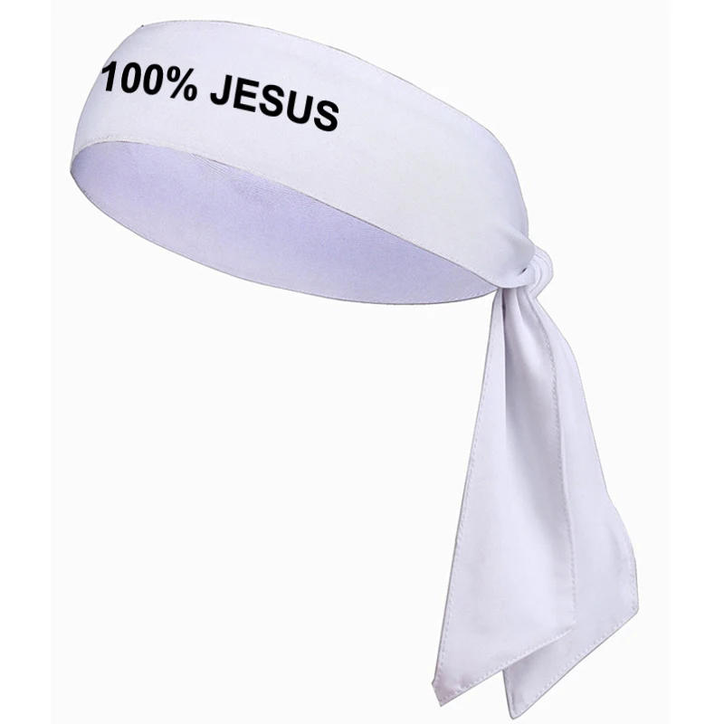 Description Picture 4 of item100 JESUS Headband Print Basketball Soccer Head band Men Women Running Fitness Sweatband Bandana Head tie Sports Fan Headbands
