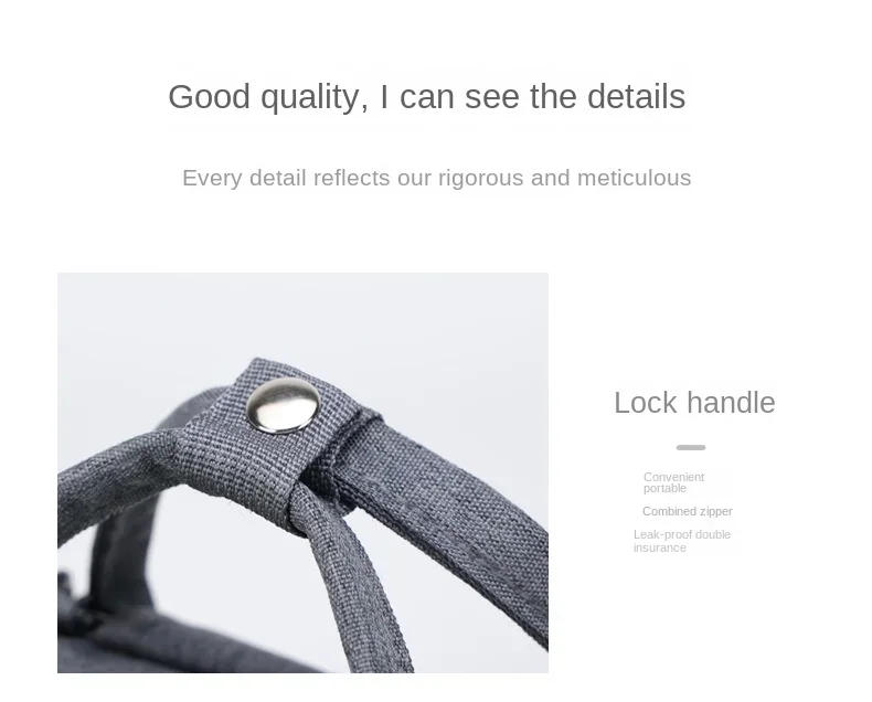 Description Picture 6 of itemMommy Bags Baby Diaper Stroller Hanging Bag Mother Large Capacity Nappy Backpacks with Changing Mat Convenient Baby Nursing Bags