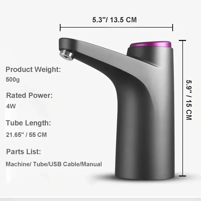 Description Picture 5 of itemXiaomi Electric Water Pump 5 Gallon Water Dispenser USB Charging Portable Bass Smart Water Treatment Equipment for Home Outdoor