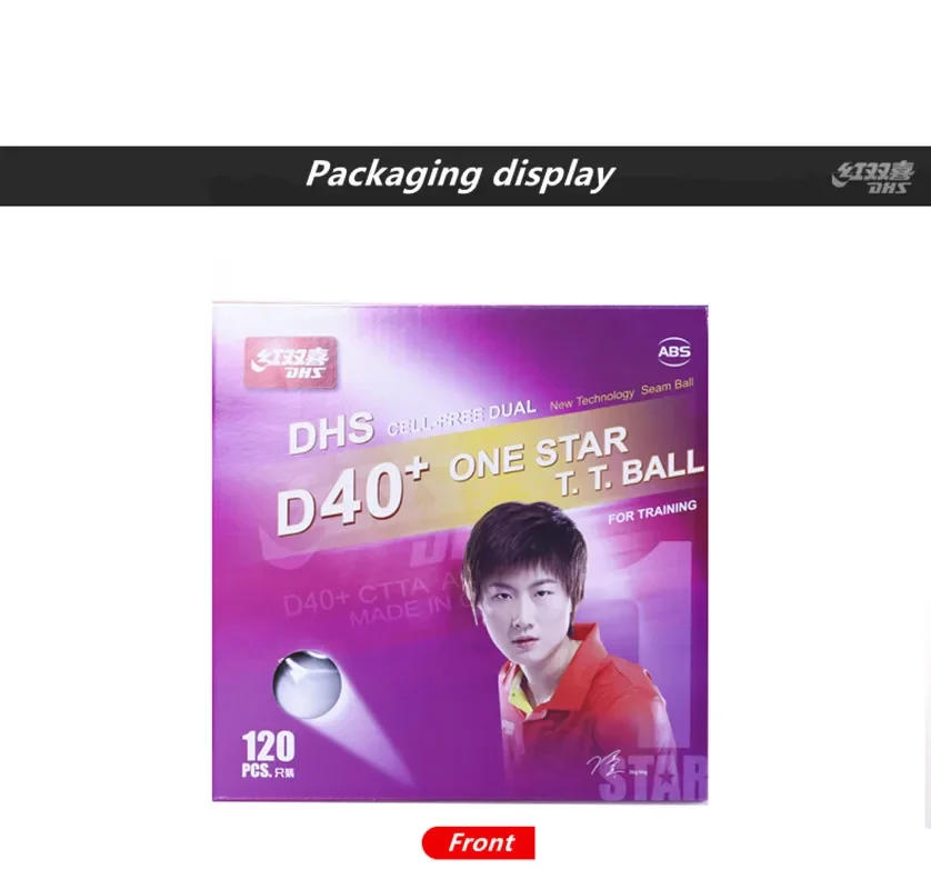 Description Picture 5 of itemDHS-Table Tennis Ball for Table Tennis Training, ABS Seamed Poly Plastic Ping Pong Balls, D40 +, 120 Balls, 1 Star