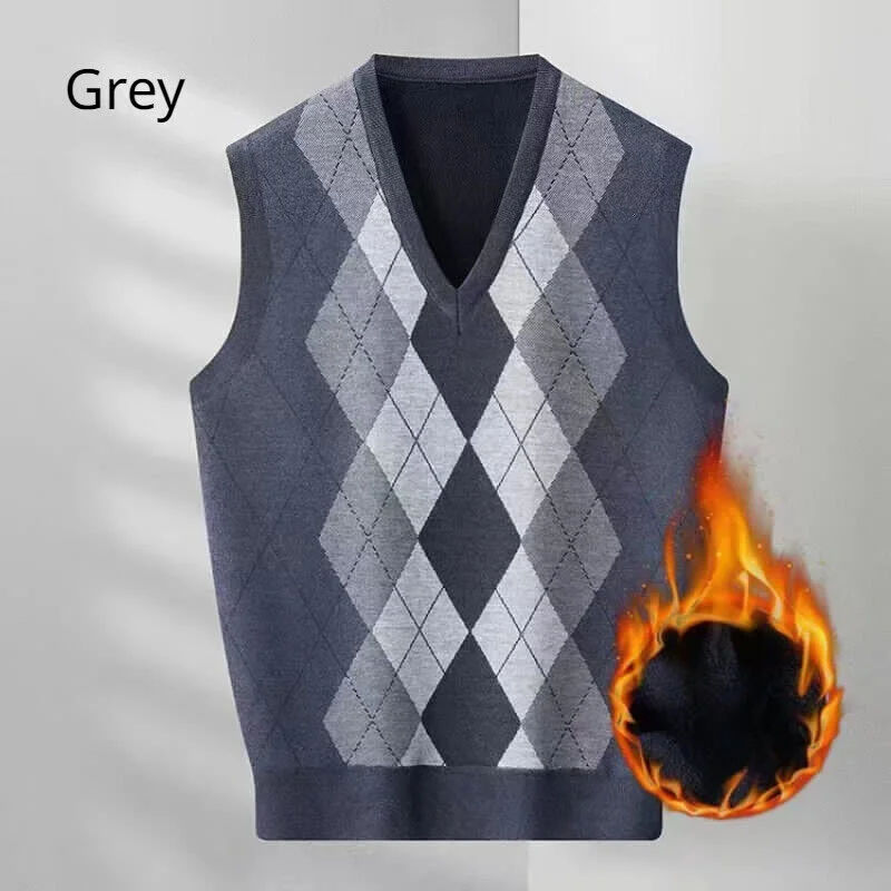 Men Winter Thermal Knit Vest