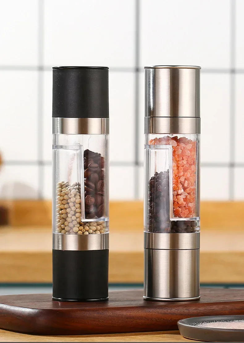 Description Picture 2 of itemSalt and Pepper Grinder 2 in 1 Manual Stainless Steel Salt Pepper Mills with Adjustable Ceramic Grinding Spice Mill Kitchen Tool