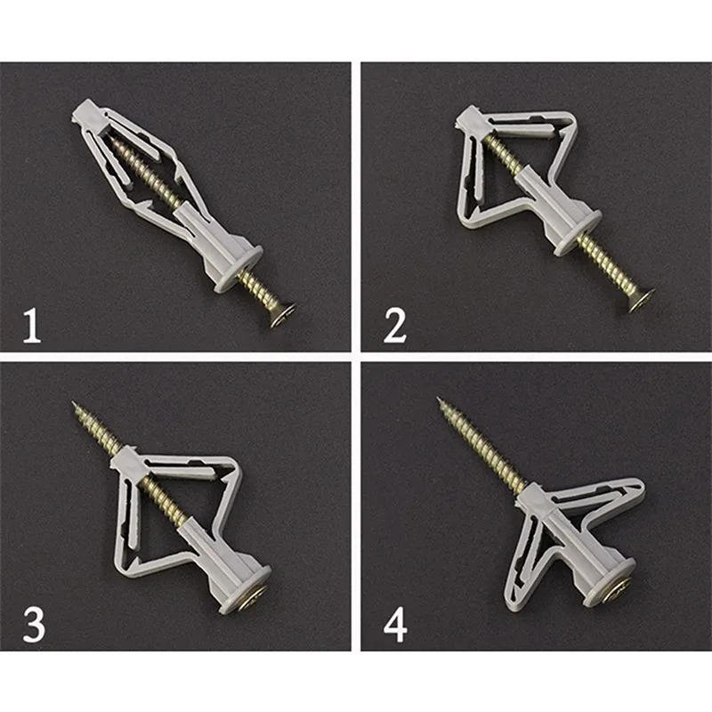 Description Picture 4 of itemPlastic Toggle Anchor With Screw Curtain Gypsum Board Hollow Wall Pipe Plug Aircraft Expansion Anchor Bolt Accessories New