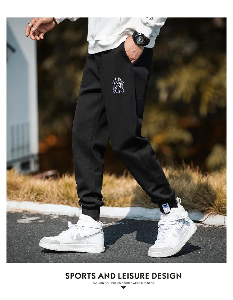 Description Picture 6 of itemMen's casual pants spring and autumn loose and versatile leggings cropped pants trousers joggers