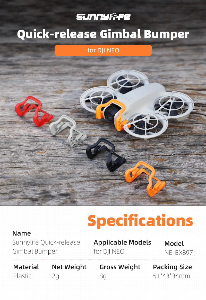 Description Picture 2 of itemGimbal Bumper For DJI Neo Drone Anti-Collision Plastic Protective Bar Camera Lens Protector Bumper For DJI Neo Accessory