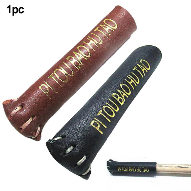 Description Picture 4 of item1pcs Snooker Billiard Cue Tip Head Protective Leather Cover Cue Head Protector Sturdy Outdoor Sports Accessories 65*15mm