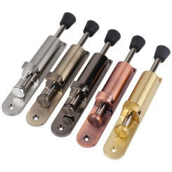 Telescopic Door Stopper Spring Loaded Heavy Duty Stopper Metal Adjustable Position with Foot Brake Wedges for Door Bottom Seam