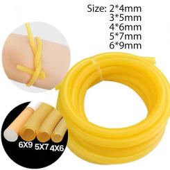 1m Natural Latex Elastic Band Slingshot Rubber Band Yellow Antifreeze Elastic Pull Rope Thickened Latex Tourniquet Rubber Tube