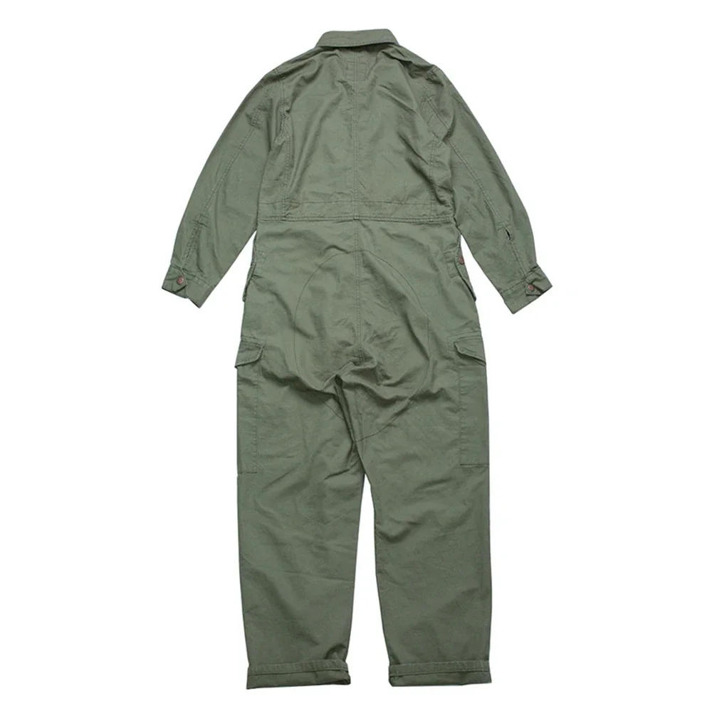 Description Picture 4 of itemMen's Workwear One-piece American Style Multi-pocket Pants Ami Khaki Trendy Brand Jumpsuit Loose Worker Overalls Suit