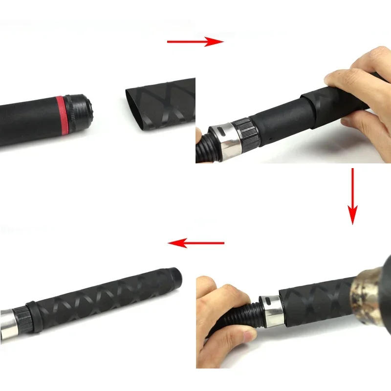 Description Picture 4 of itemNon Slip Heat Shrink Tube Black 15 18 20 22 25 28 30 35 40 45 50mm Handle Insulated Protector Waterproof Cover Fishing Rod Wrap
