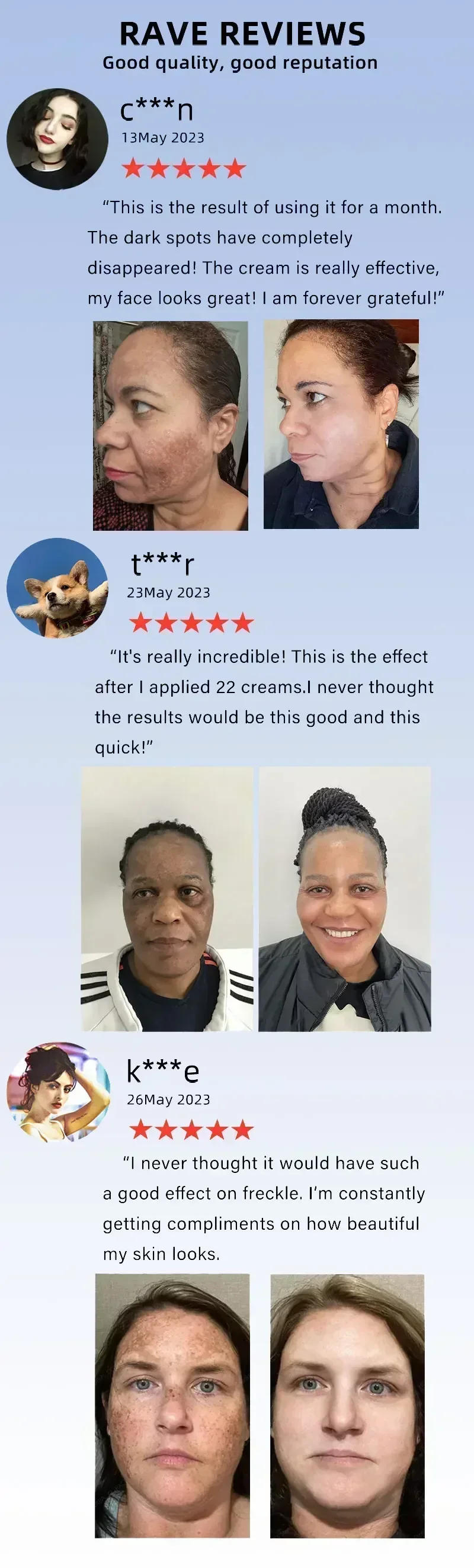 Description Picture 2 of itemPowerful Whitening Cream Skin Care Remove Freckle Melasma Dark Spots Corrector Lighten Melanin Pigmentation Brighten Product