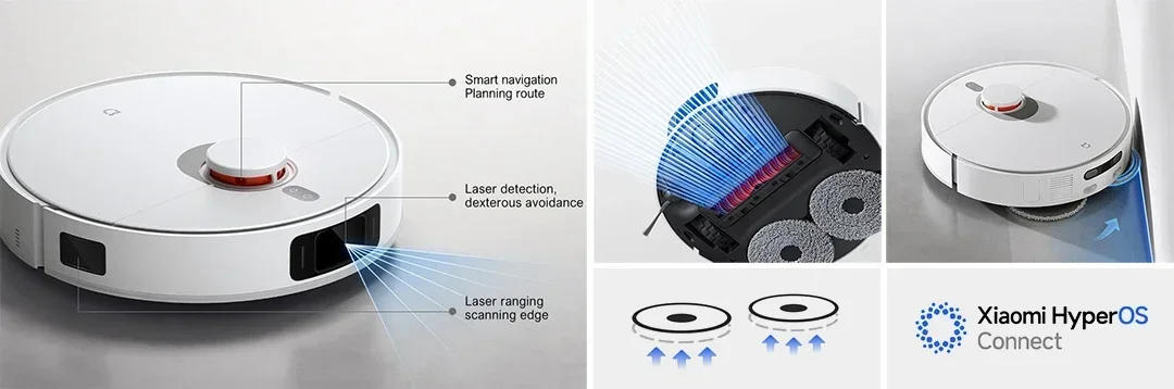 Description Picture 4 of itemXIAOMI MIJIA D102 OMNI Infinite Robot MOP Vacuum Cleaners M30 7000Pa Self Cleaning Doc Home Dirt Disposal Machine Empty Dust