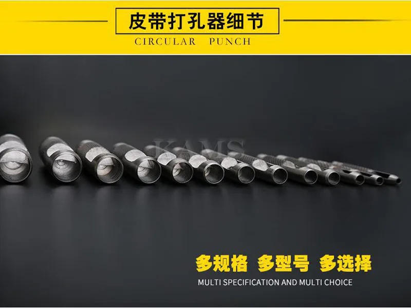 Description Picture 6 of item25 Size Pick Leather Tools Leather Punch Leathercraft Hole Craft Set Hollow Puncher Belt Punch 1.0mm-25mm for Clothing Canvas