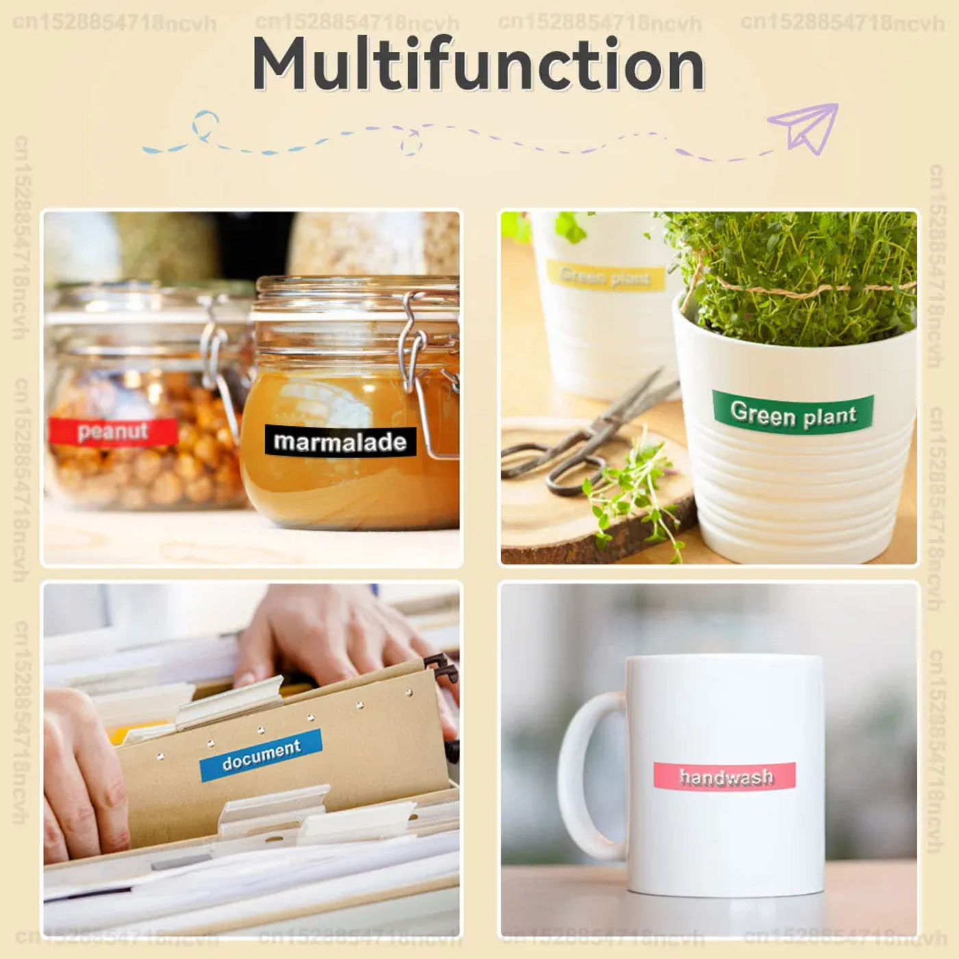 Description Picture 5 of itemPortable Motex E101 Label Machine Similar as B90 Label Printer Dymo 12965 Label Maker Compatible for Dymo 3D Embossing Tape 9mm