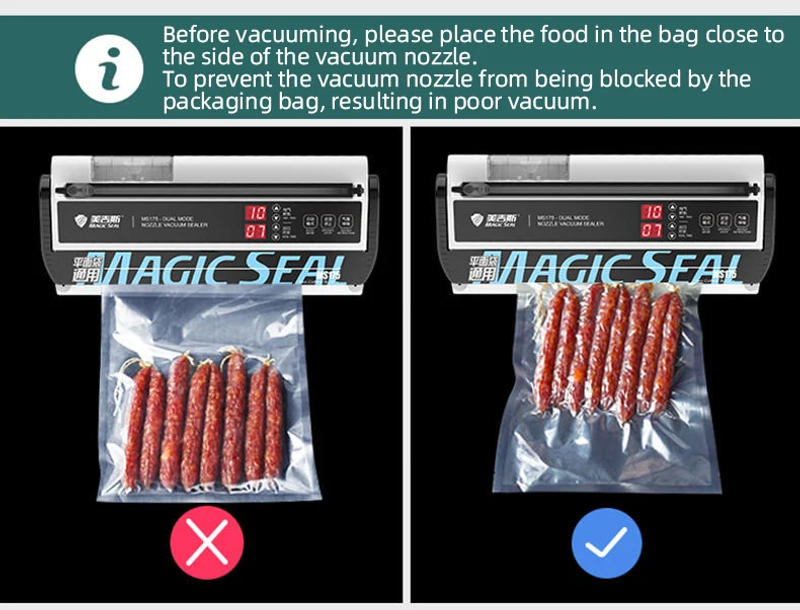 Description Picture 2 of itemSenior Electric Vacuum Sealer Packaging Machine For Home Kitchen For Sealing Fresh Packaging Machine For Food Preservation MS175