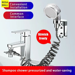 Shower Faucet Set Hose Handheld Shower Head Spray Tap Attachment Sprayer Sink Bathroom Fixture Wall Mounted ABS Silver Sprayers