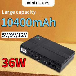 10400mah UPS Uninterruptible Power Supply portable Backup Battery DC 5v 9v 12v 36W Router Modem Switch Power emergency supply