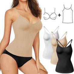 Camisole Shapewear Tops for Women Tummy Control Tank Shaping Seamless Body Shaper Slimming Cami Waist Trainer Vest Corsets